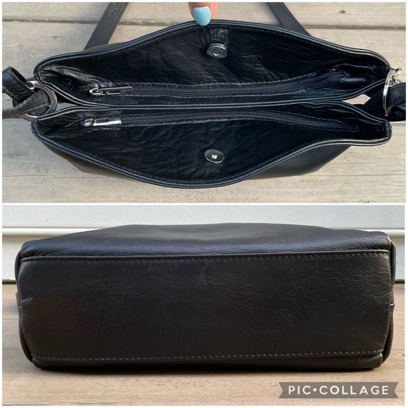 L'Artigiano Sorrentino black leather purse bag made in Italy - Picture 7 of 14